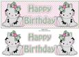 Sweet Kitty with Bow Happy Birthday Large Dl