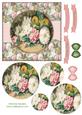 Beautiful Vintage Painted Flowers 6x6 Quick Card