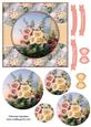Beautiful 6x6 Torn Strip Vintage Flowers Quick Card