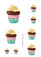 Delightful Cupcake Assorted Size Toppers
