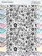 Rich Shades Floral Swirls A4 Backing Papers Set 1