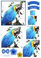 Macaw Parrot Watercolour Pyramid Topper