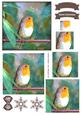 Winter Robin Watercolour Pyramid Topper