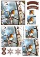 Winter Robin Watercolour Pyramid Topper