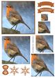 Winter Robin Watercolour Pyramid Topper