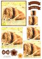 King of the Jungle Watercolour Pyramid Topper
