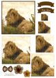 King of the Jungle Watercolour Pyramid Topper