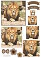 King of the Jungle Watercolour Pyramid Topper