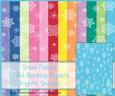 Snow Flakes 12 A4 Backing Papers - Bright Shades