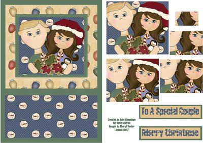 Special Couple Christmas Pyramid Card Front