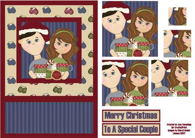 Special Christmas Couple Pyramid Card Front