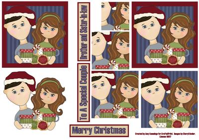 Special Christmas Couple 2 in 1 Decoupage and Pyramid