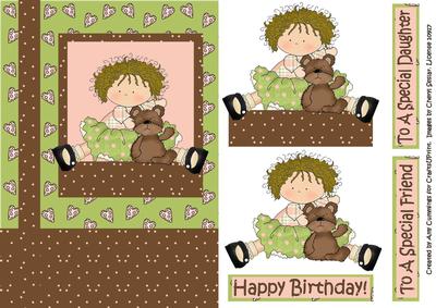Happy Birthday Special Daughter-friend Decoupage Card Front