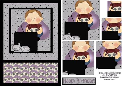 Gaming Boy Pyramid Card Front