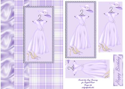 Lilac Ladies Fashion Pyramid Card Front
