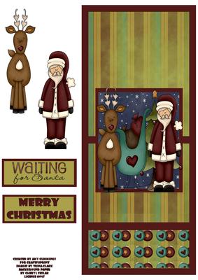Waiting for Santa Over the Edge Card