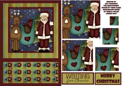 Waiting for Santa Pyramid Card Front