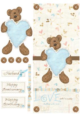 A Beary Special Love Husband Over the Edge Card