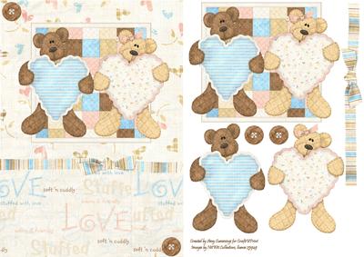 A Beary Special Love Decoupage Card Front