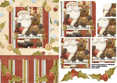 Festive Friends Pyramid Card Front