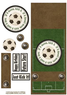 Just Kick It! Over the Edge Card Front