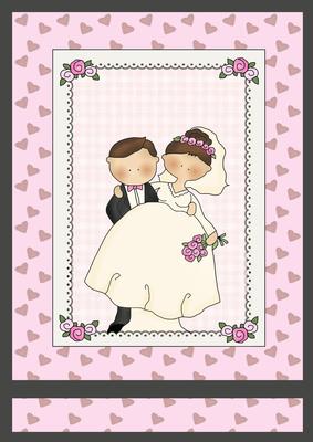 Mr and Mrs Wedding A4 Card Front