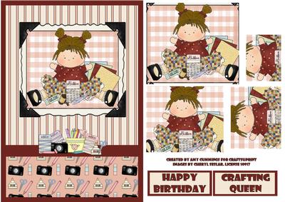 Crafting Queen Pyramid Card Front