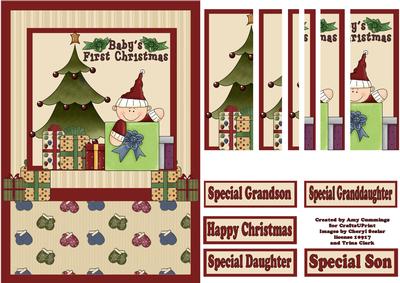 Baby's First Christmas Side Stacker Card Front