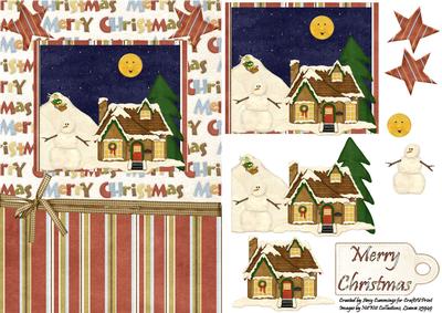 Night Before Christmas Decoupage Card Front