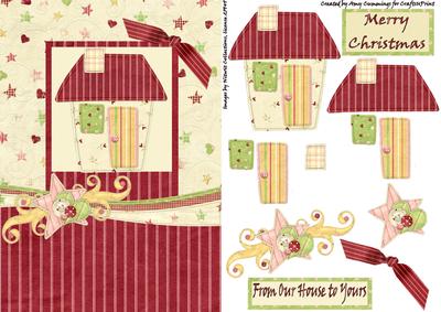 From Our House to Yours Christmas Decoupage Card