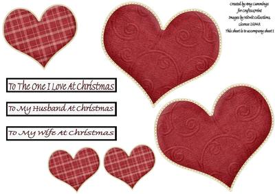 Special Love at Christmas Decoupage Pieces Sheet 2