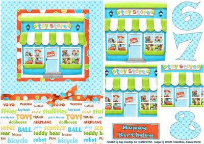 Toy Shop Birthday Card 6th/7th/8th