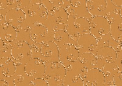 Gold Holly Swirl Embossed Background Paper