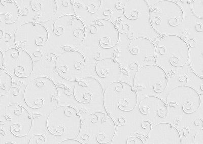 White Holly Swirl Embossed Background Paper