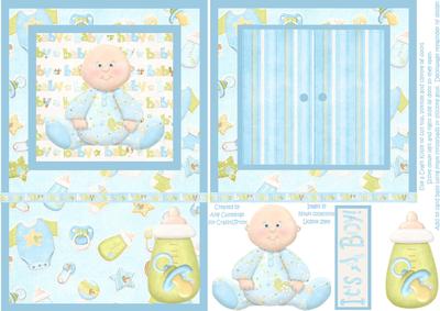 Open the Door! New Baby Boy Card