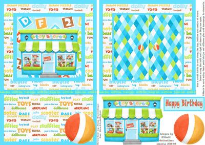 Open the Door! Toyshop Childrens Birthday Card