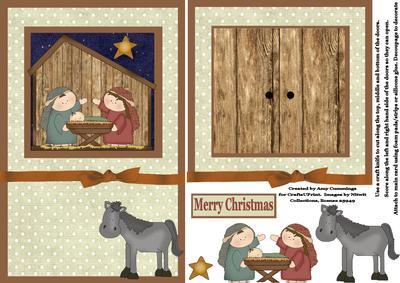 Open the Door! Christmas Nativity Card
