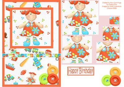 Birthday Girl Dolly Birthday Card