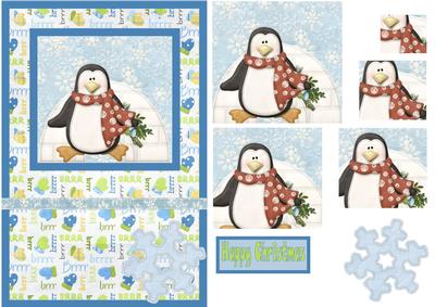 Brrrrr Christmas Penguin Pyramid Card