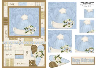 Christmas Winter Wear Pyramid Card Front