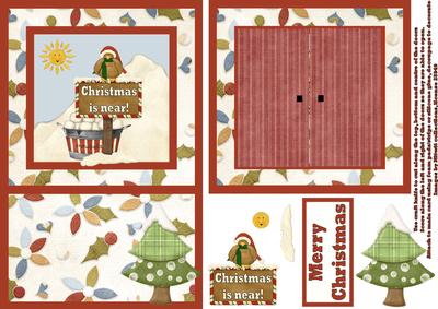 Open the Door! Christmas Robin Card