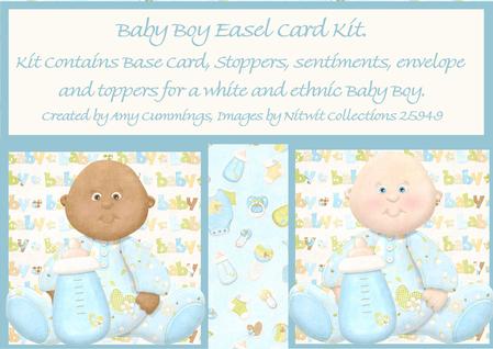 New Baby Boy Easel Card Kit