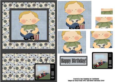 Birthday Boy Gamer Pyramid Card