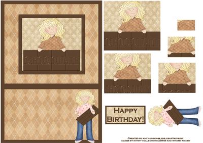 Chocolate Lady Lover Pyramid Card