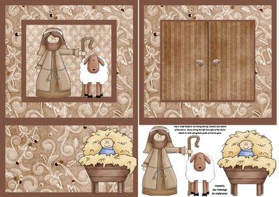 Open the Door! Shepherd Christmas Nativity Card