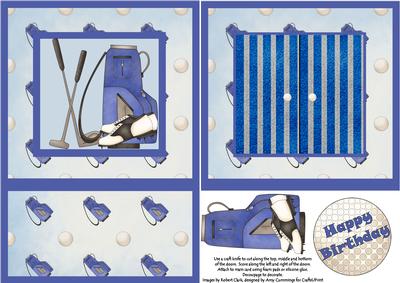 Open the Door! Golfing Male Birthday Card