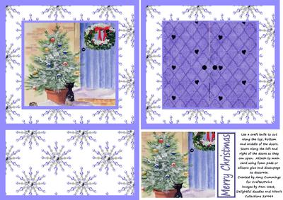 Open the Door! Lilac Christmas Door Card