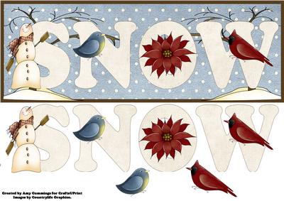 Winter Snow Christmas Large Dl Card