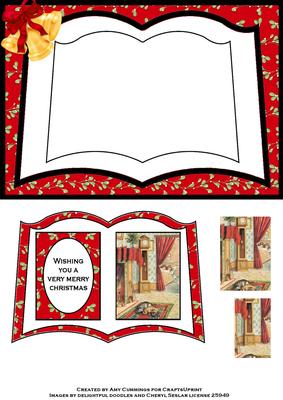 Vintage Book of Christmas Eve Card