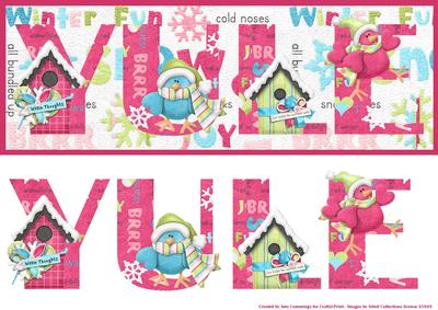 Yule Christmas Birds Large Dl Card